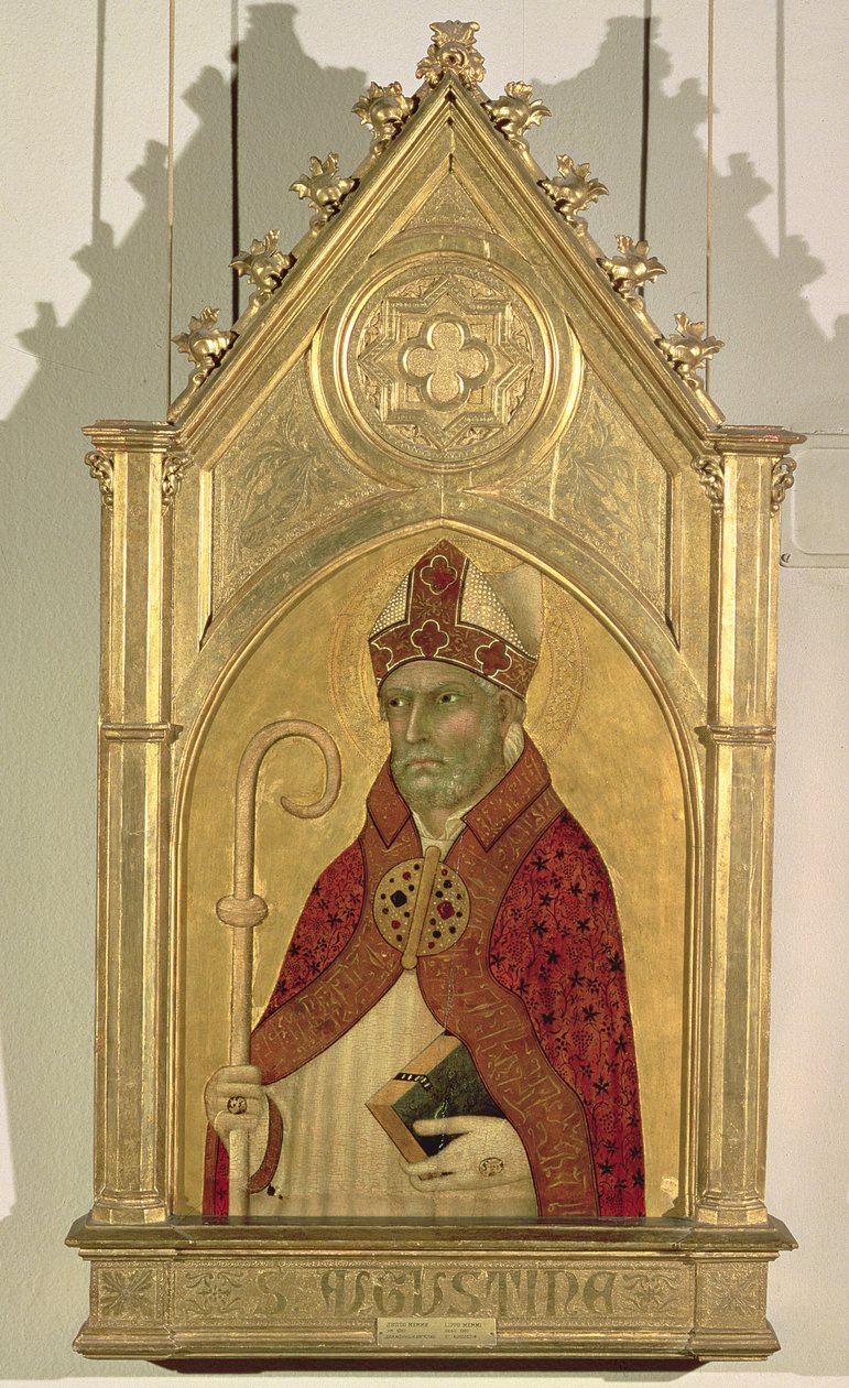 Svatý Augustin, 20. léta 14. století (vaječná tempera a zlato na panelu) od Simone Martini