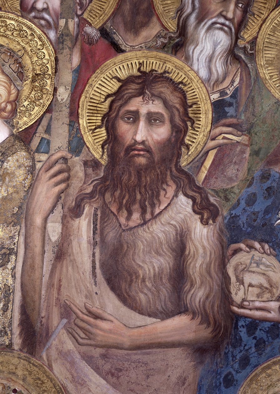 Maesta: St. John the Baptist, 1315 detail fresky z 51591 od Simone Martini