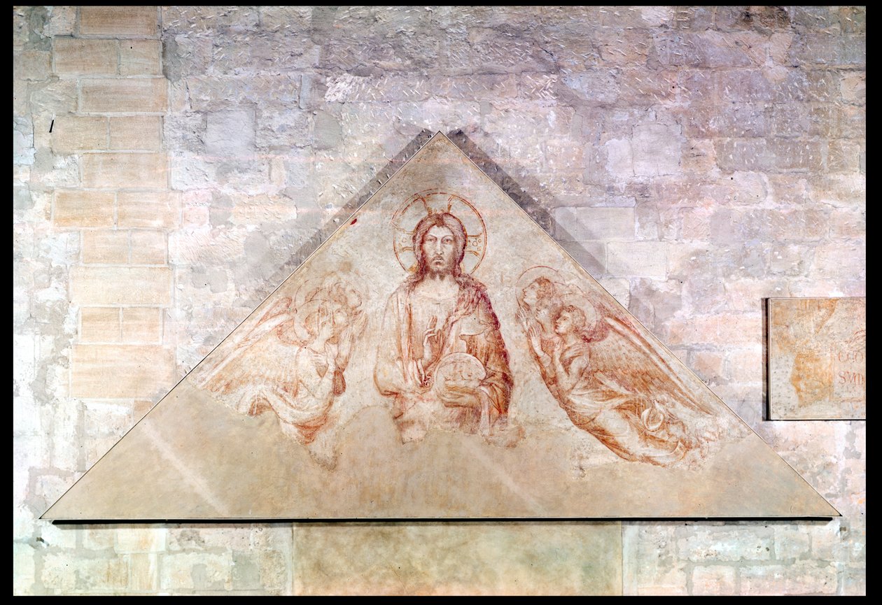Tympanon zobrazující Krista Vykupitele obklopeného anděly, 1341 od Simone Martini