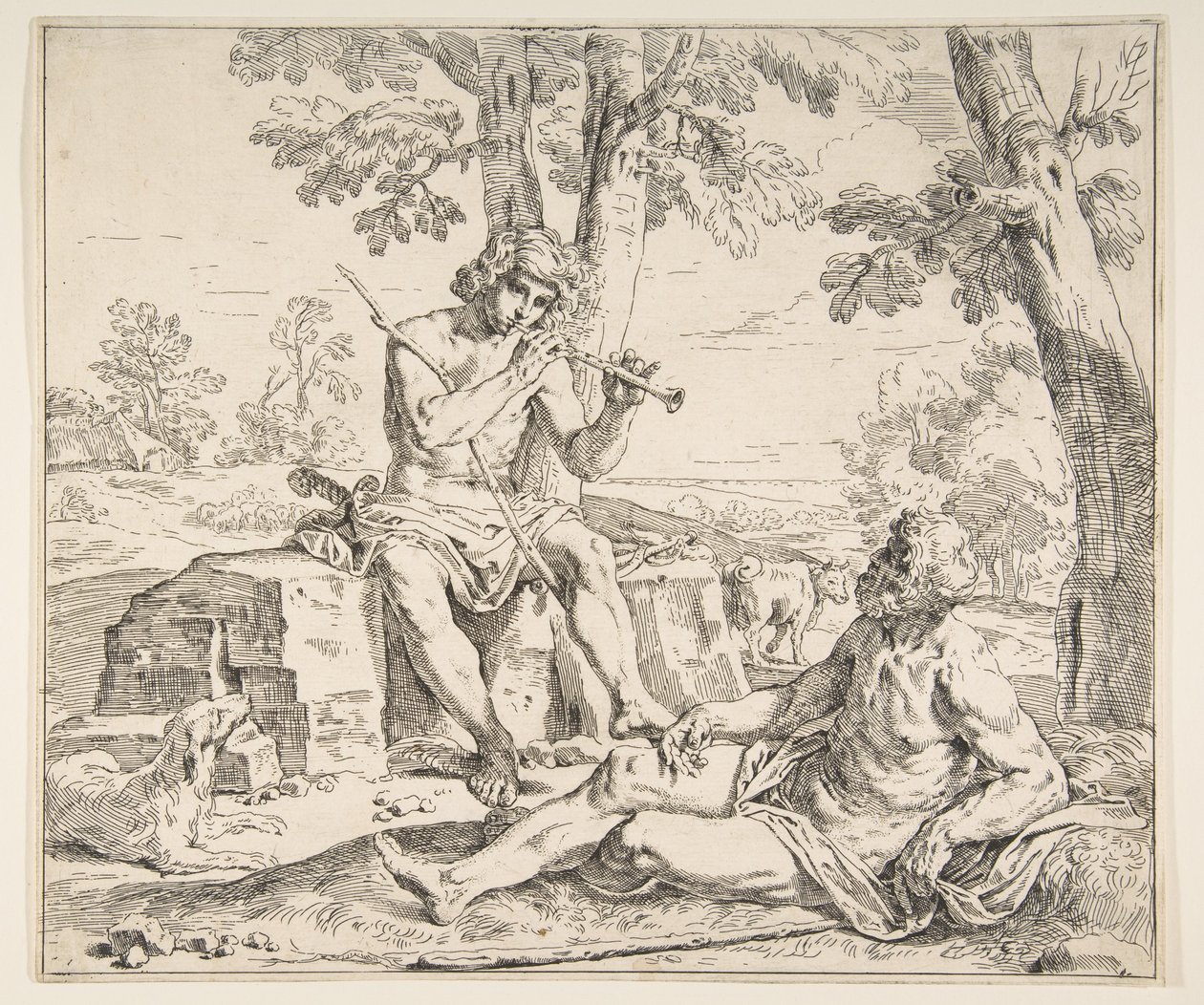 Merkur a Argus, ca. 1630-1648. od Simone Cantarini
