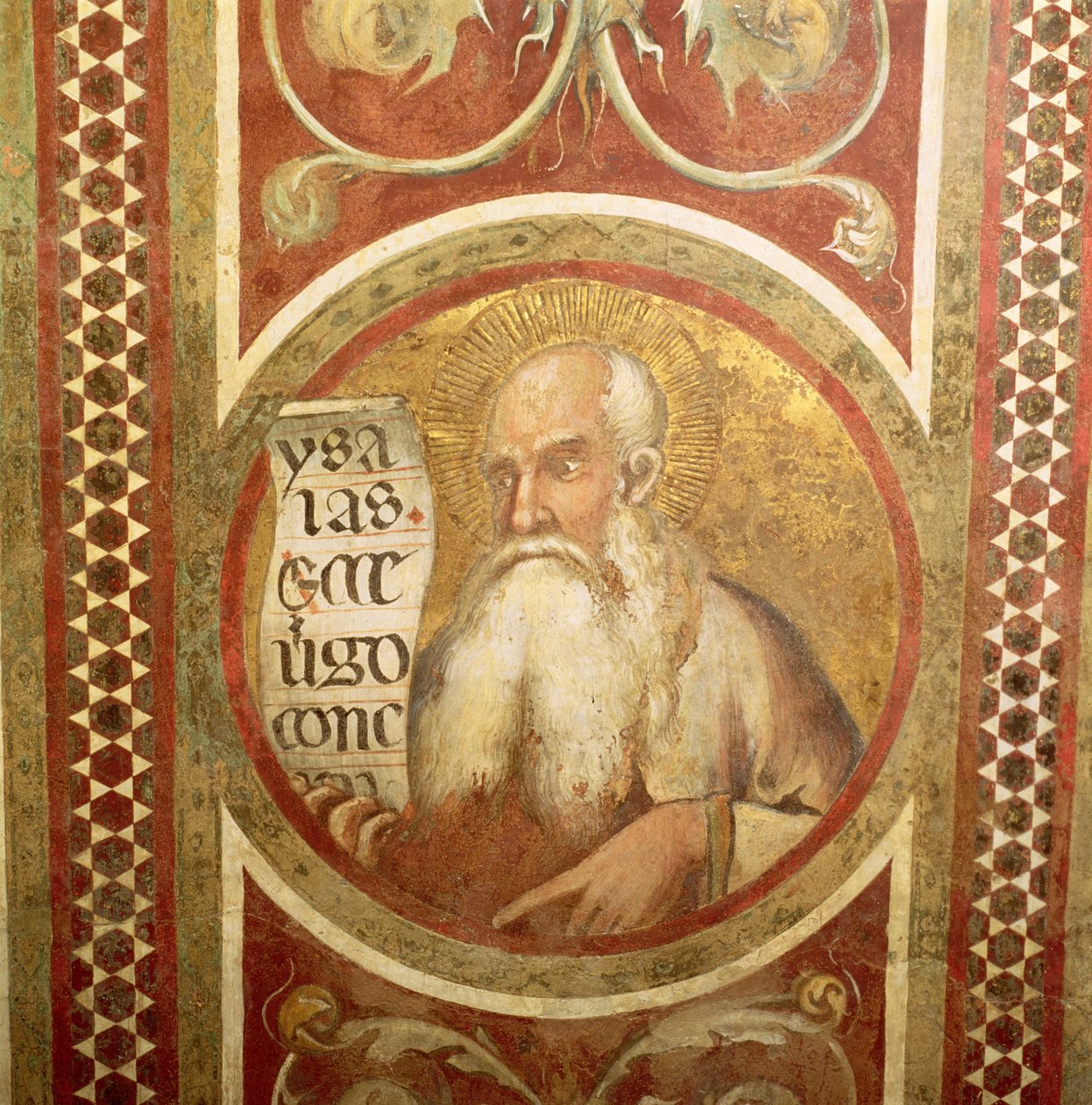 Maesta: Isaiah, detail z rámu od Simone Martini