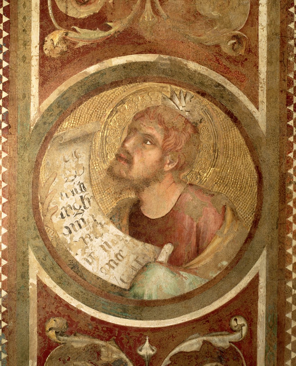 Maesta: Malachi, detail z rámu od Simone Martini