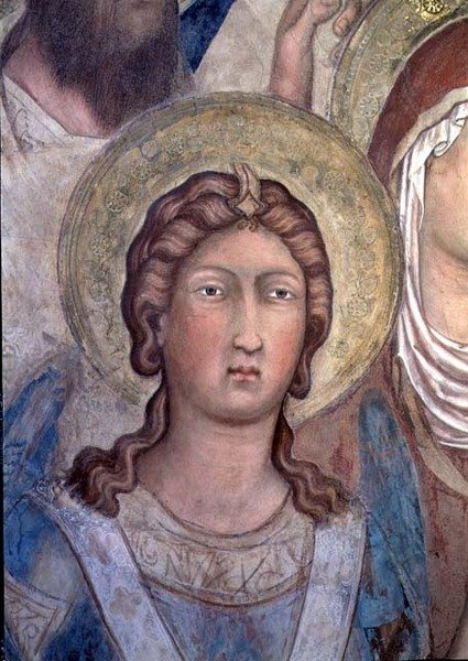 Maesta: možná svatý Michael od Simone Martini