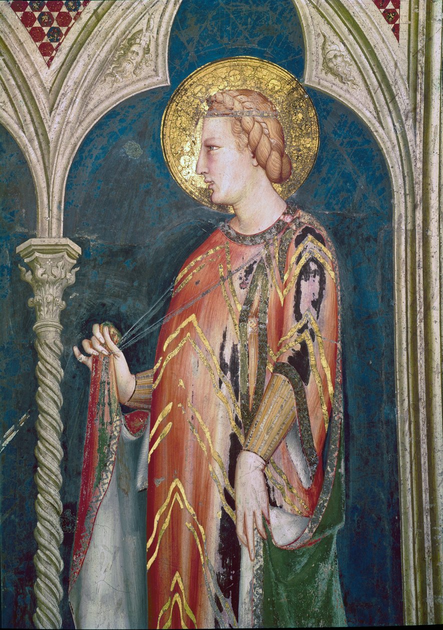 Svatá Alžběta Uherská (detail, freska od Simone Martini