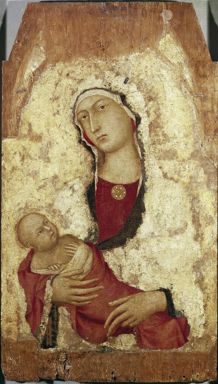 Panna a dítě (tempera na dřevě od Simone Martini