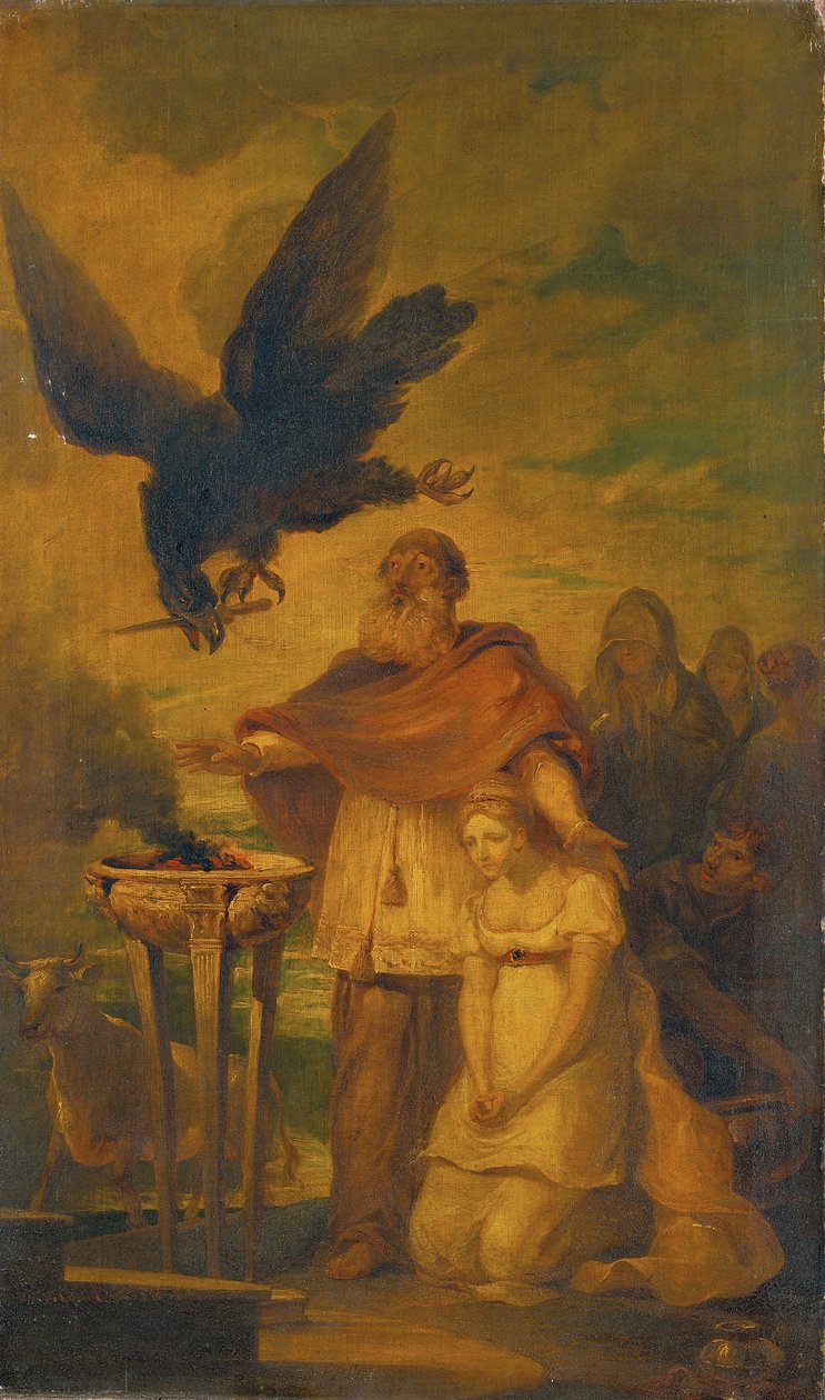 Helena přinesla před oltář, aby byla obětována od Sir Peter Francis Bourgeois