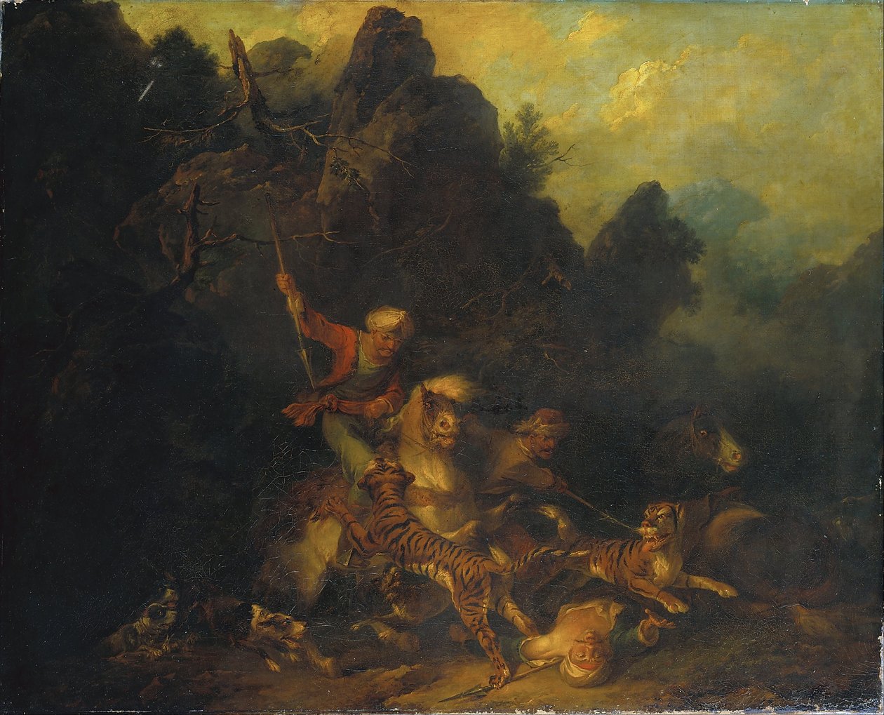Lov tygrů od Sir Peter Francis Bourgeois