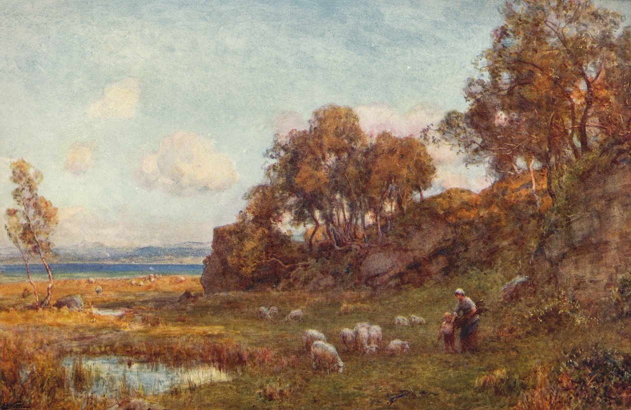 Chráněné pastviny, c1900 od Sir Ernest Albert Waterlow