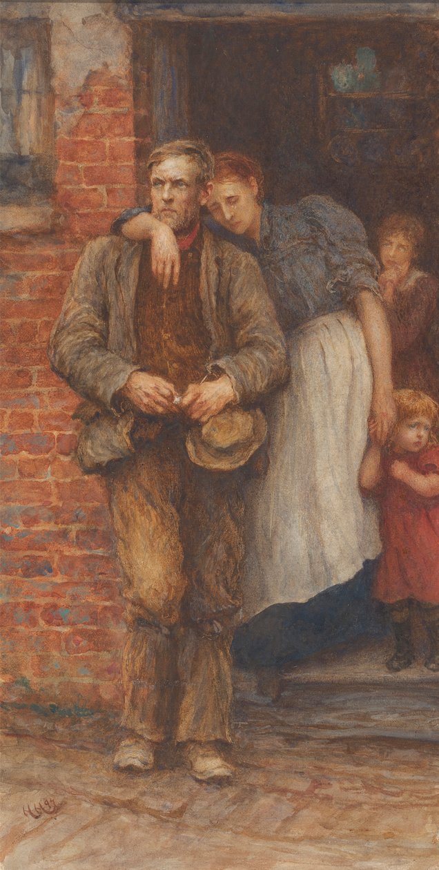 Stávkující od Sir Hubert von Herkomer