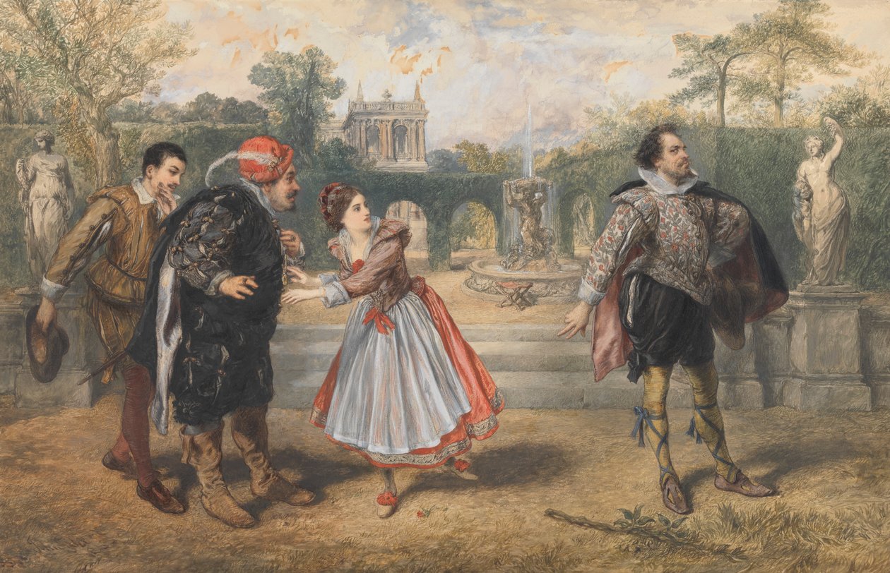 Vstupte Malvolio, Cross Gartered... od Sir John Gilbert