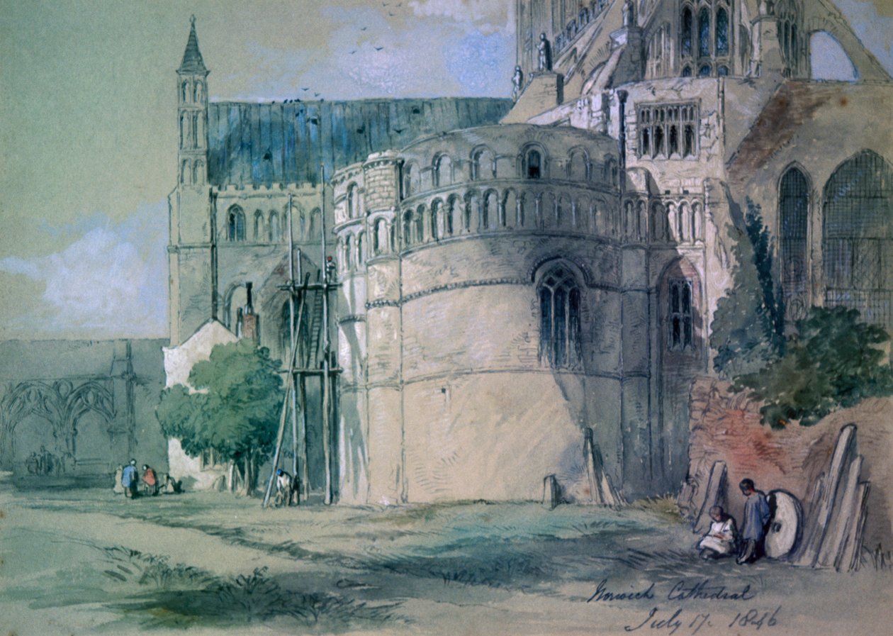 Norwichská katedrála, 1846 od Sir John Gilbert