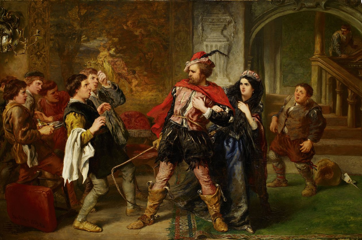 Zkrocení zlé ženy, 1861. od Sir John Gilbert
