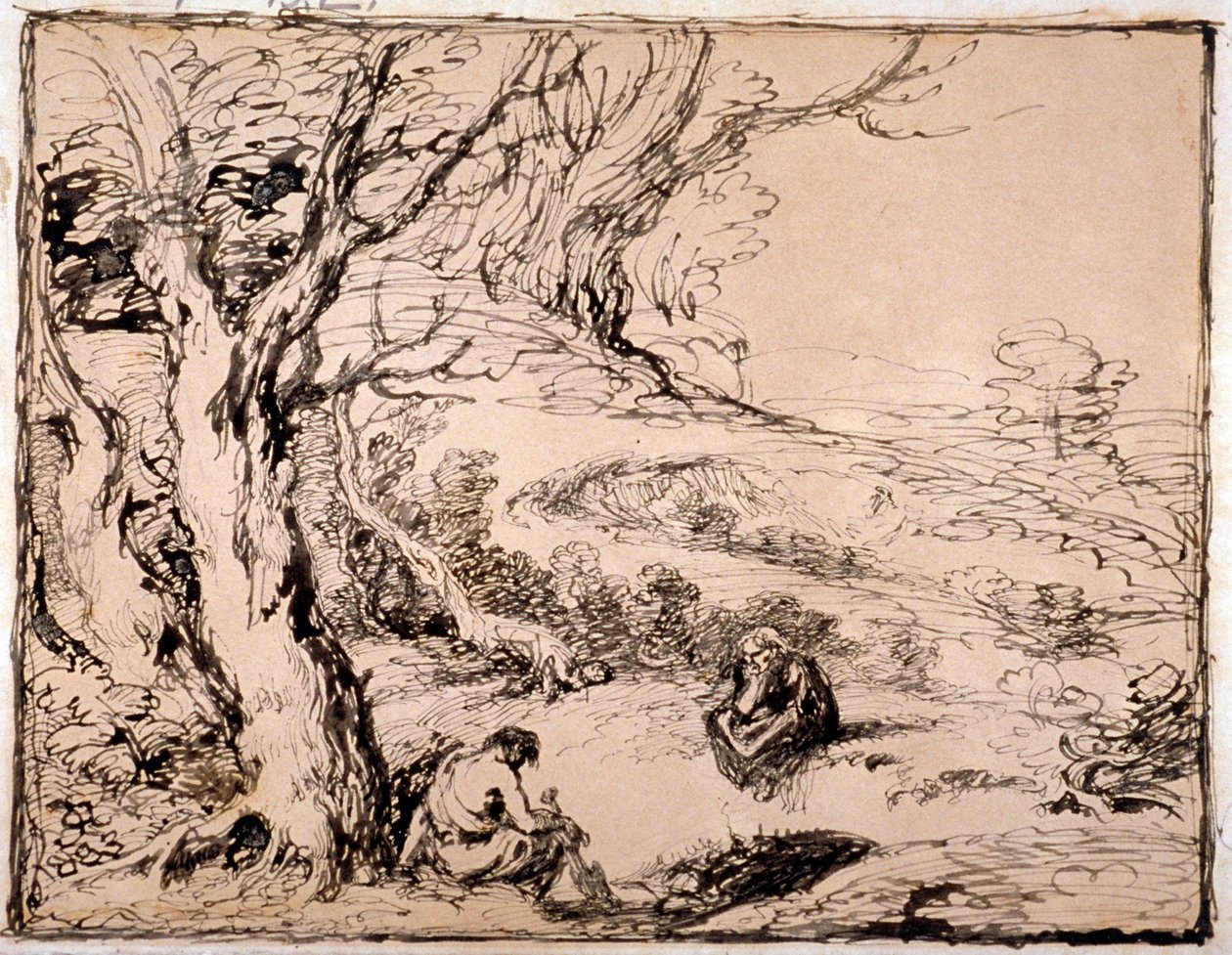"Timon a Apemantus", 1883 od Sir John Gilbert