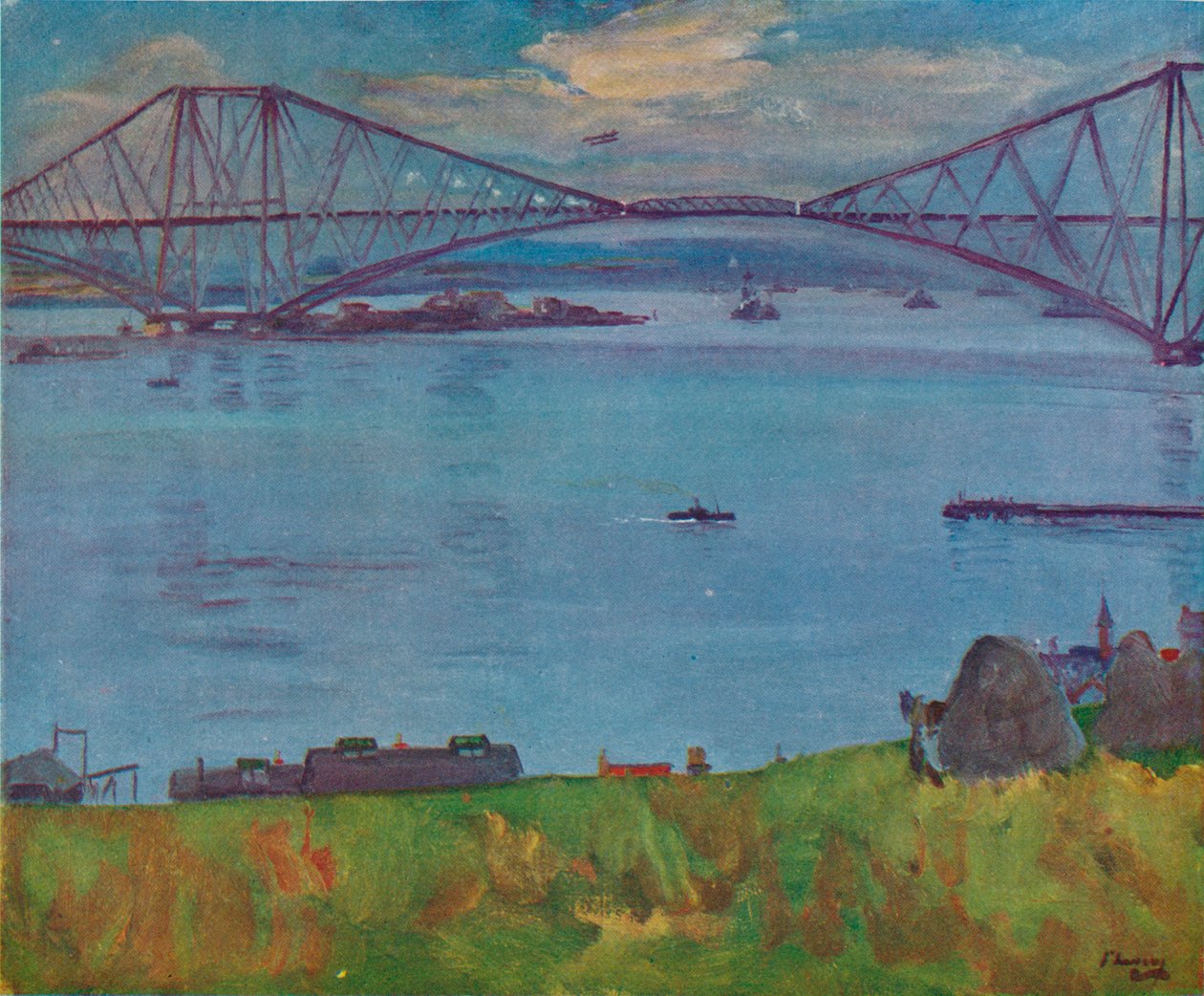 The Forth Bridge, 1914, 1918 od Sir John Lavery