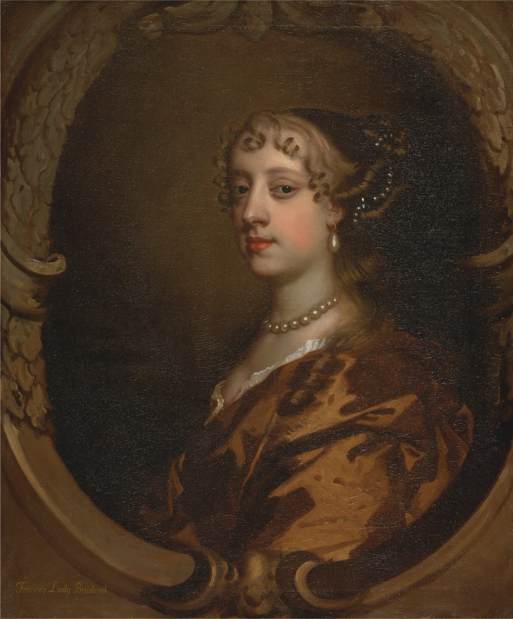 Lady Frances Savile, později lady Brudenell od Sir Peter Lely