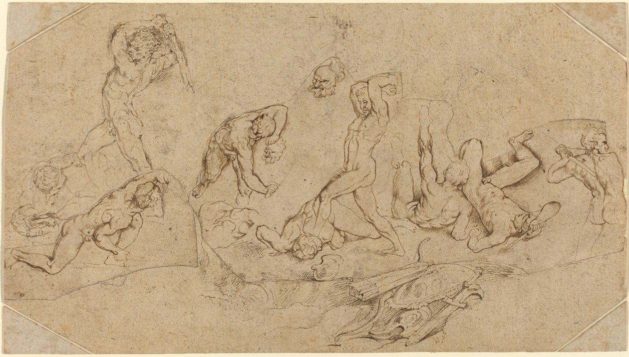 Bitva nahých mužů od Sir Peter Paul Rubens