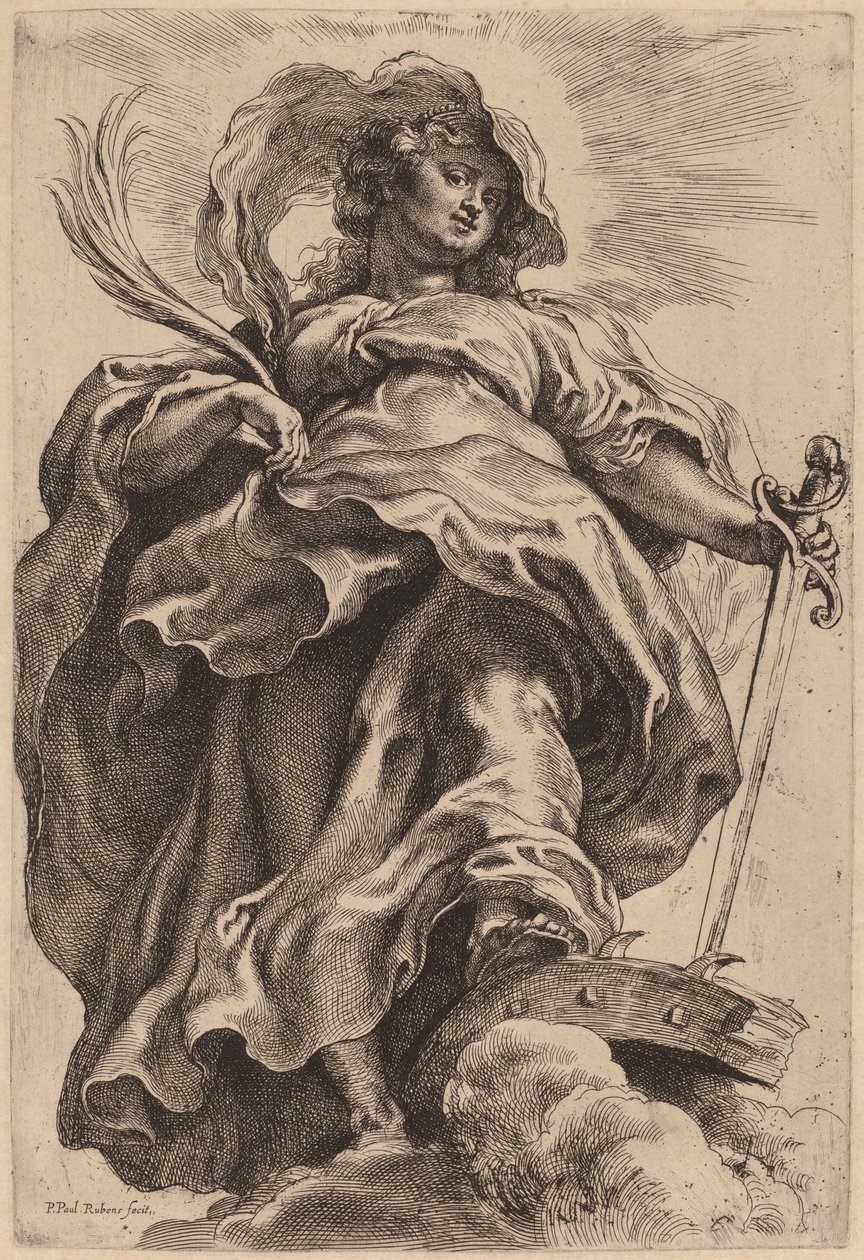 Svatá Kateřina v oblacích od Sir Peter Paul Rubens