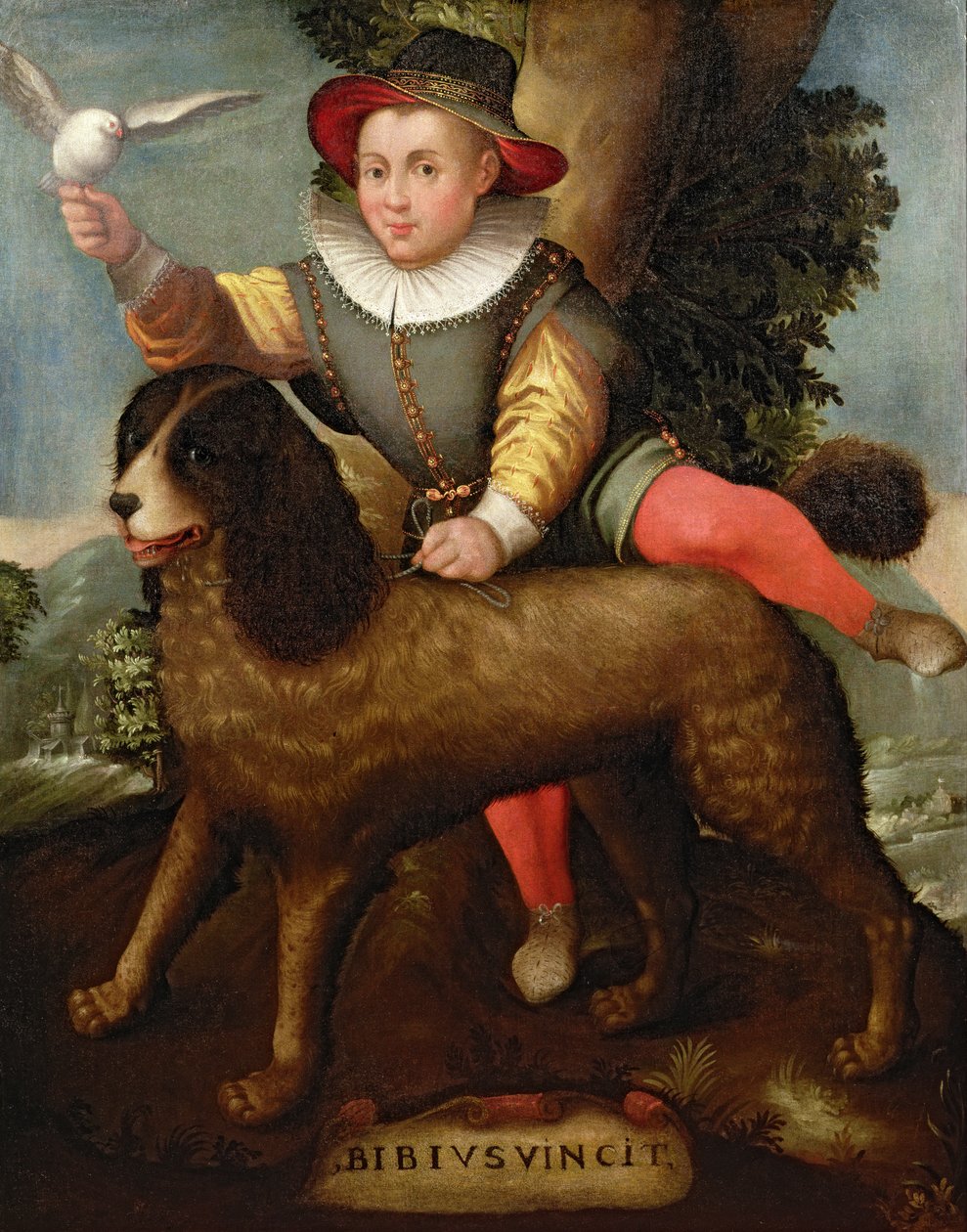 Chlapec a pes, "Bibius Vincit" od Sofonisba Anguissola