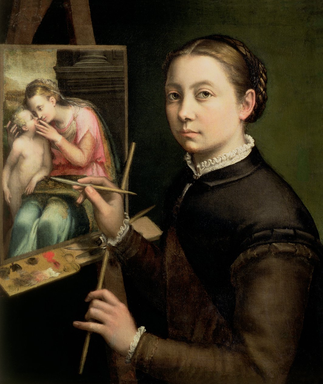 Autoportrét na stojanu, 1556 od Sofonisba Anguissola