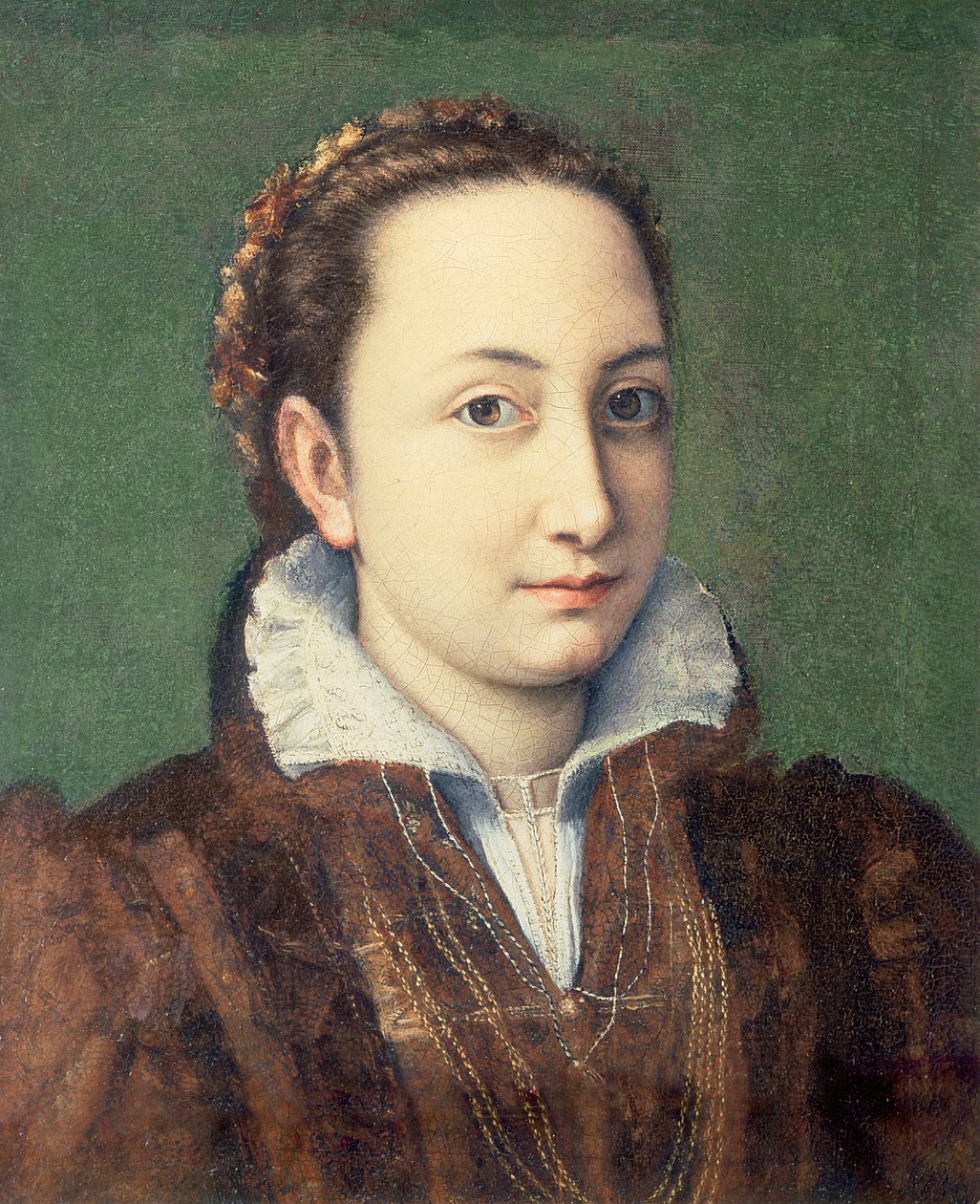 Autoportrét, oblečený jako družička španělské královny, 1559 (panel) od Sofonisba Anguissola