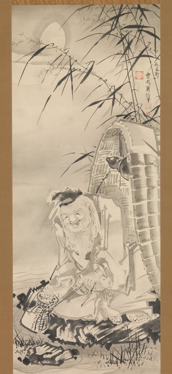 Tokaibo s rybářským košem, ca. 1768. od Soga Shohaku