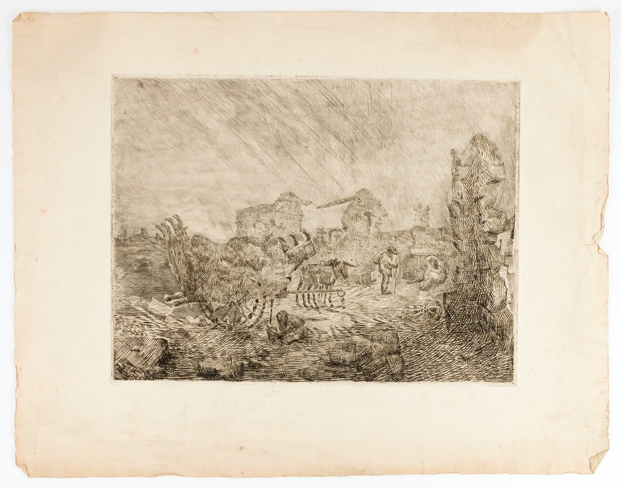 Vozík a ruiny od Solon H. Borglum