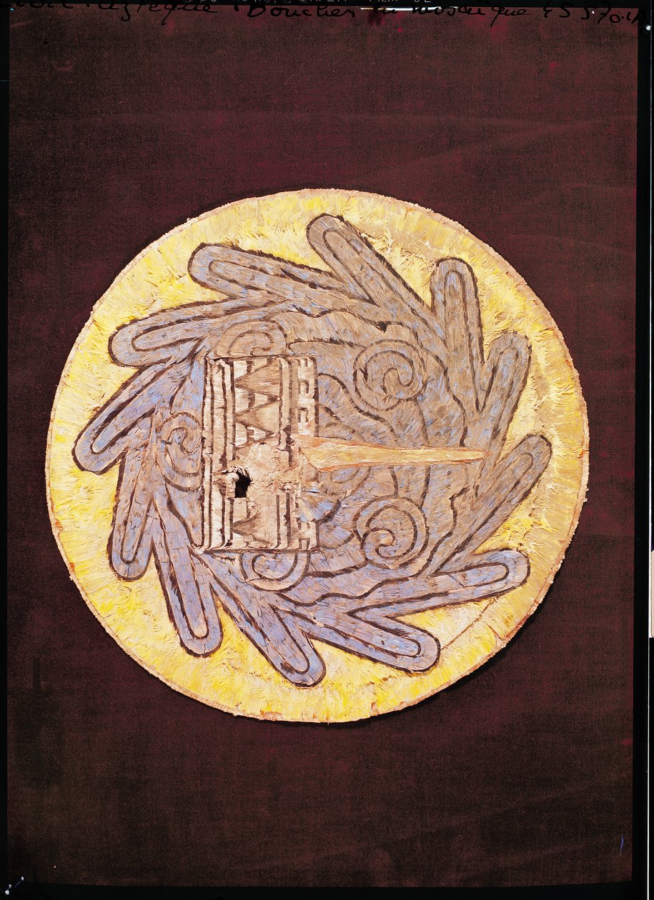 Kryt na kalich, cca 1540 (peří a kůra) od Spanish Colonial