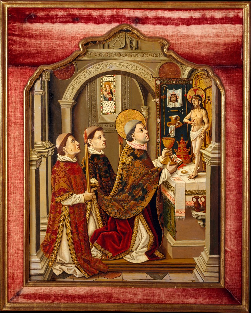 Mše svatého Řehoře. od Spanish Painter
