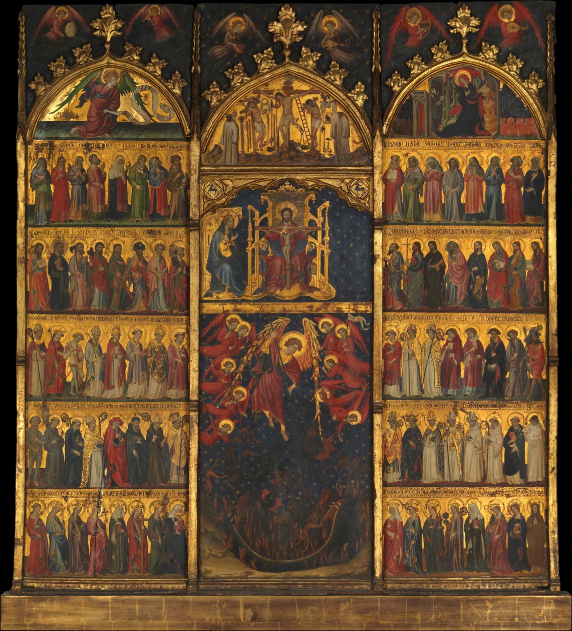 Trojice uctívaná všemi svatými. od Spanish Painter