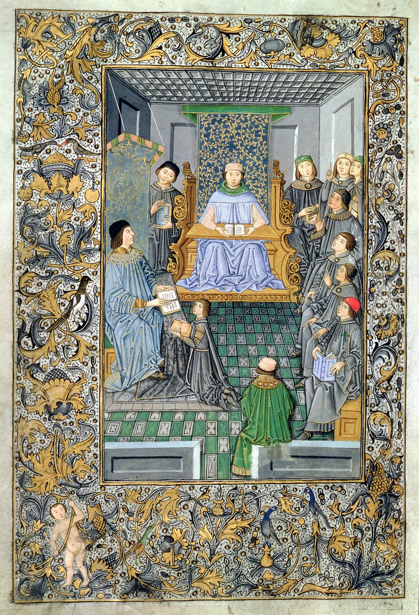 Frontispis Antonia de Nebrija (1444-1522) Gramatica od Spanish School