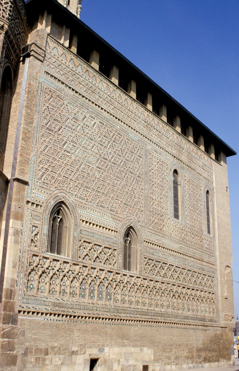 Španělsko, Saragossa. La Seo, Mudejarská zeď. od Spanish School