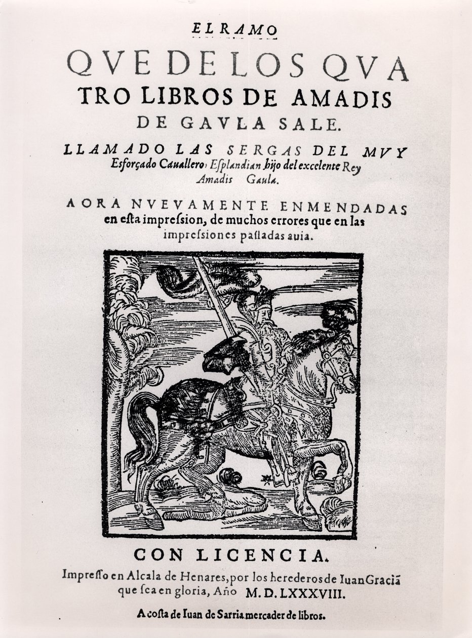 Titulní list Amadis de Gaula, 1588 od Spanish School