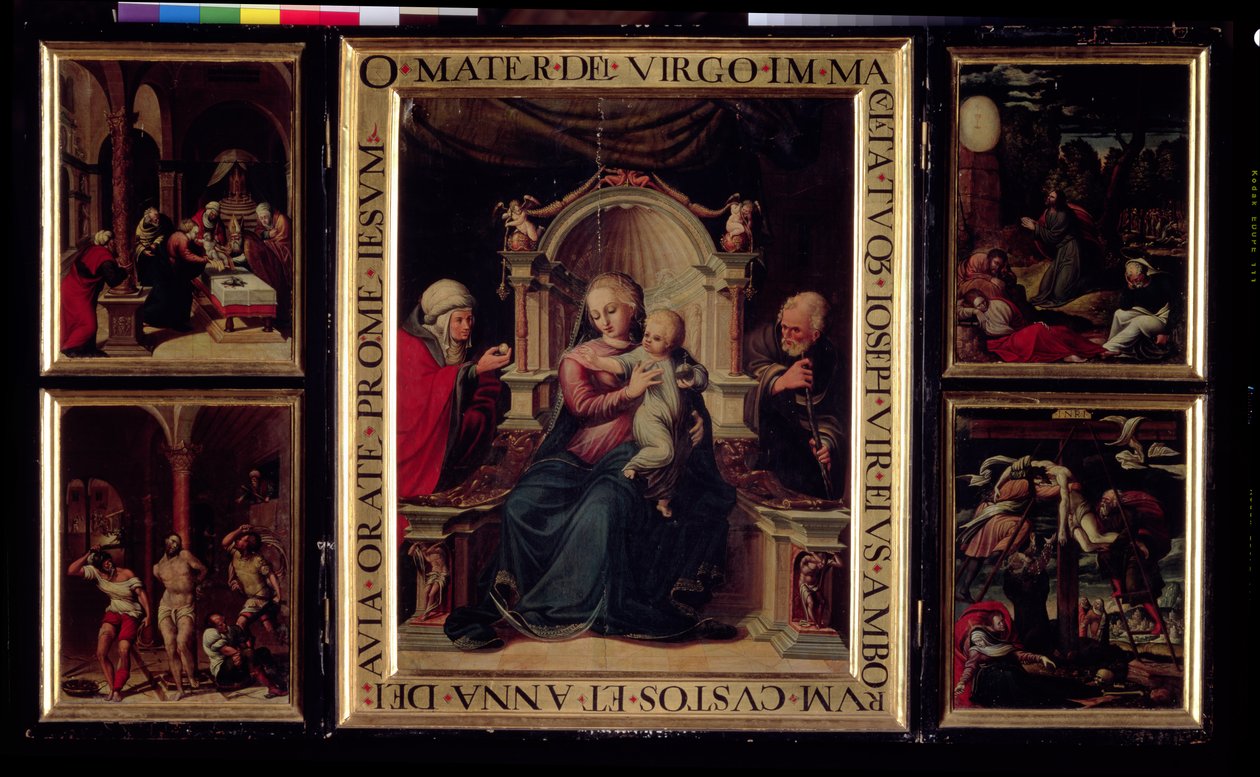 Triptych z kaple relikvií od Spanish School