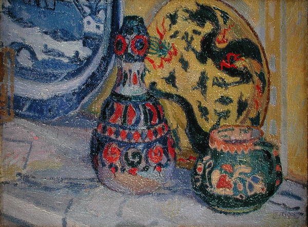 Zátiší s orientálními postavami od Spencer Frederick Gore