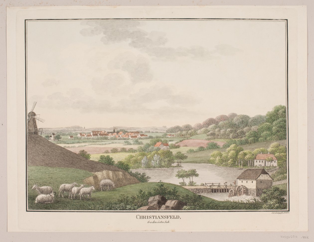 Christiansfeld, z východní strany od Søren L. Lange