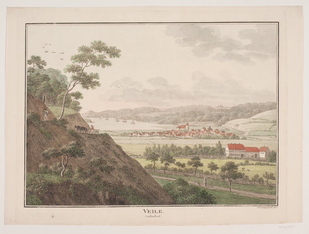 Vejle od severozápadu od Søren L. Lange
