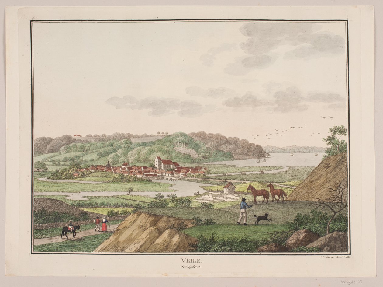 Vejle od jihozápadu od Søren L. Lange