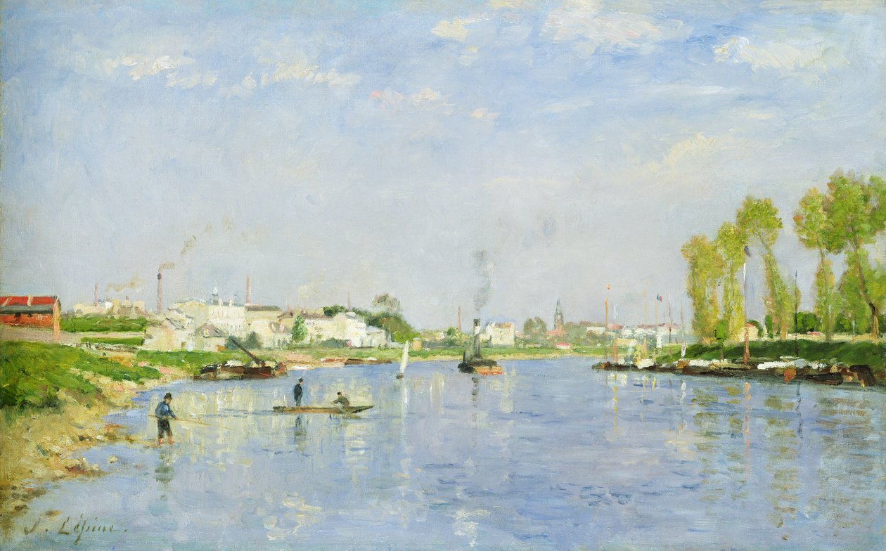 Kanál Saint-Denis od Stanislas Victor Edouard Lepine