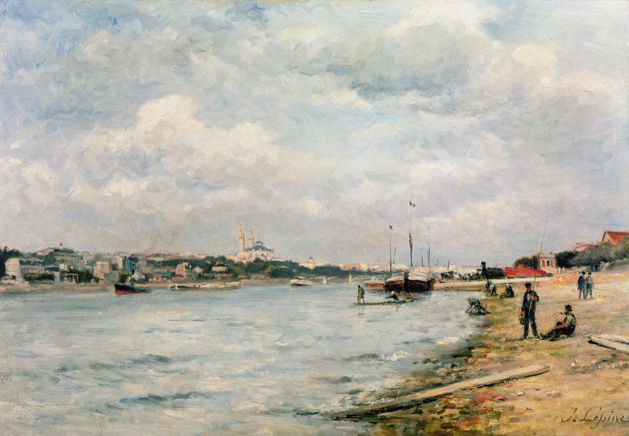 Seina v Passy - Trocadero a Port de Grenelle (ropa) od Stanislas Victor Edouard Lepine