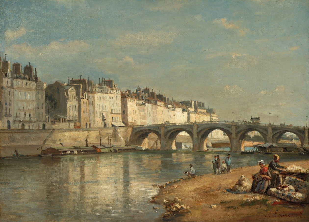 Tournelle Bridge, Paříž, 1862. od Stanislas Lepine