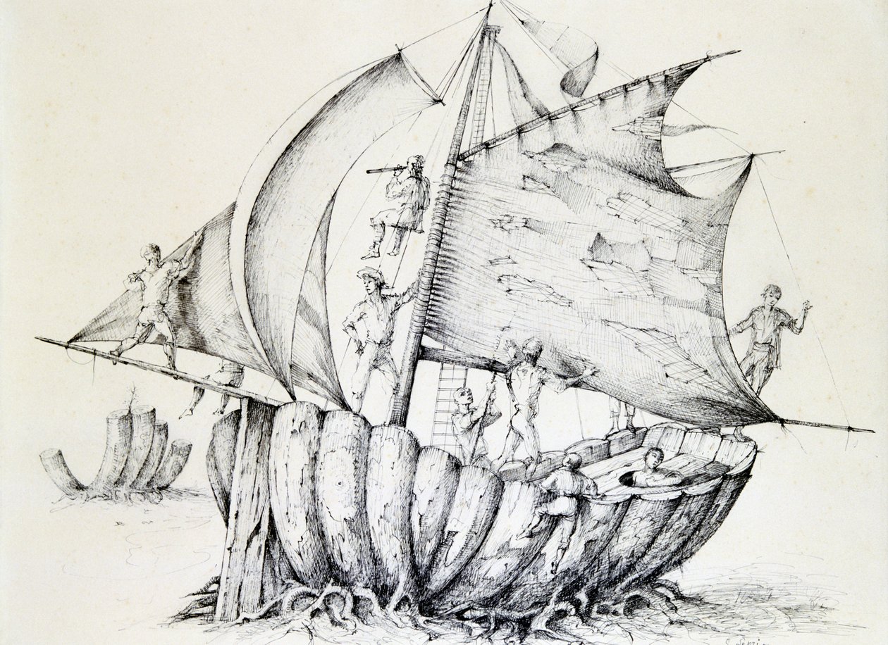 Loď, c1850-1890 od Stanislas Lepine