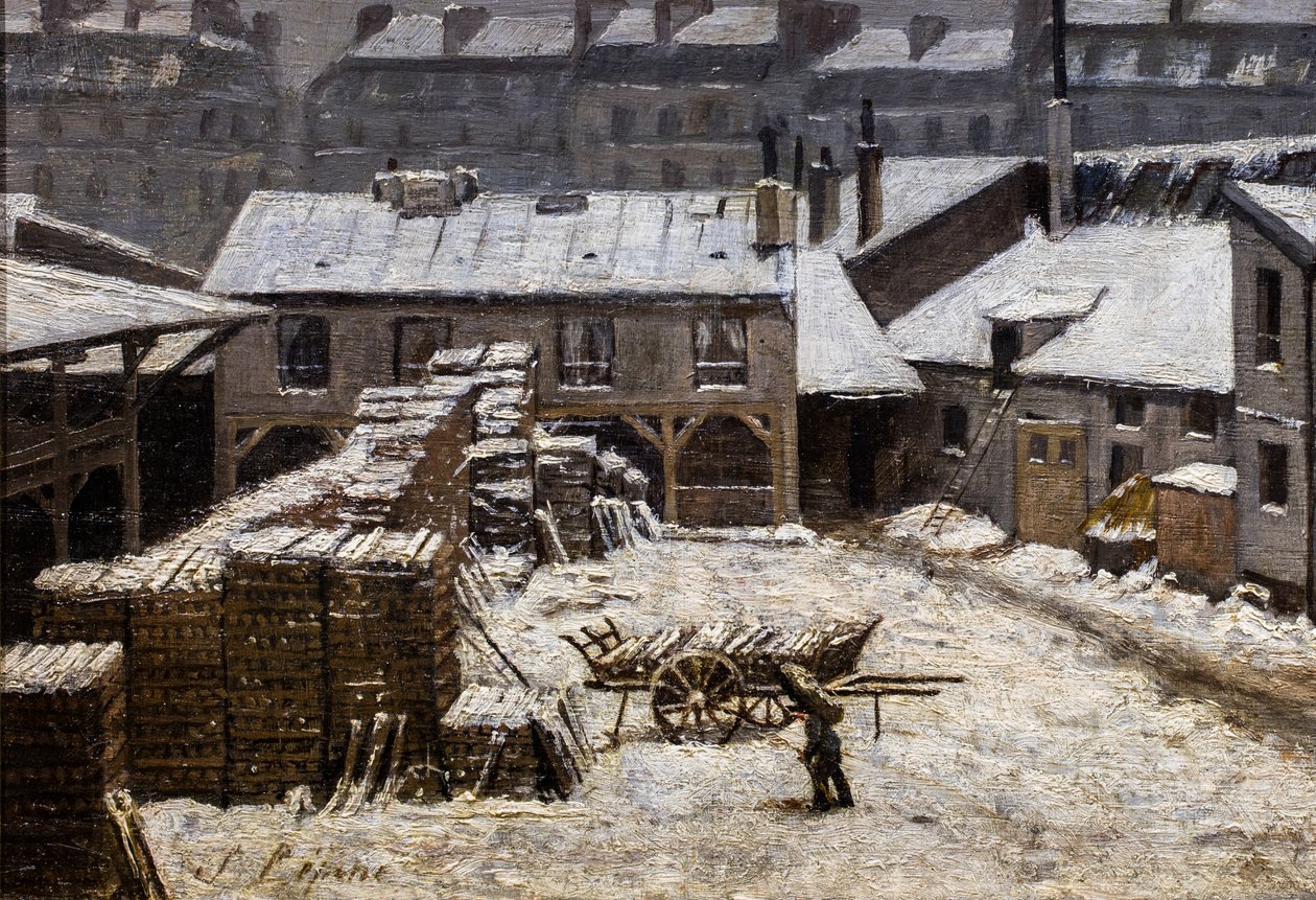 Sníh v Paříži od Stanislas Victor Edouard Lepine