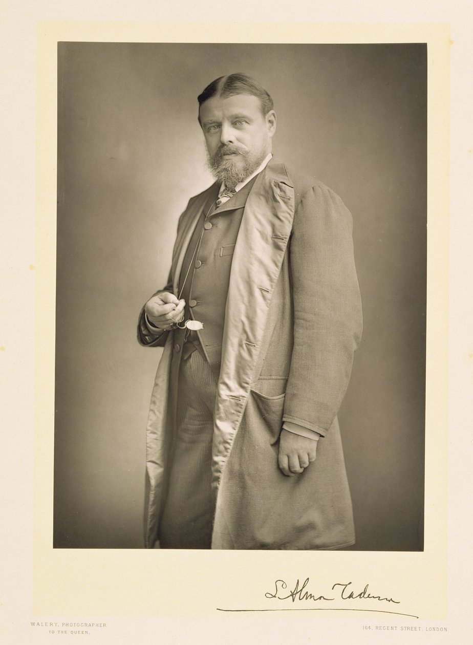 Sir Lawrence Alma-Tadema (1836-1912), malíř, portrétní fotografie od Stanislaus Walery