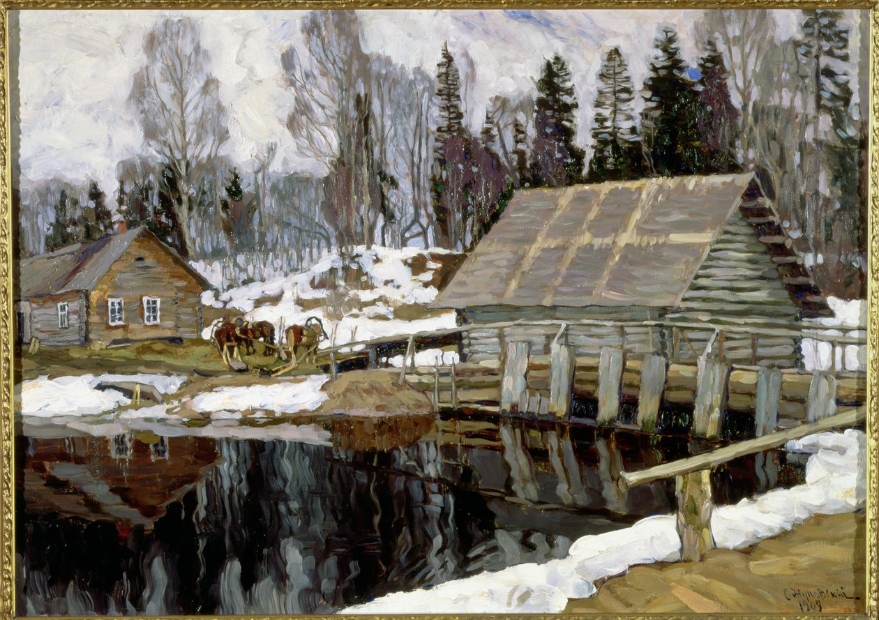Přehrada, 1909 od Stanislav Julianovic Zukovskij