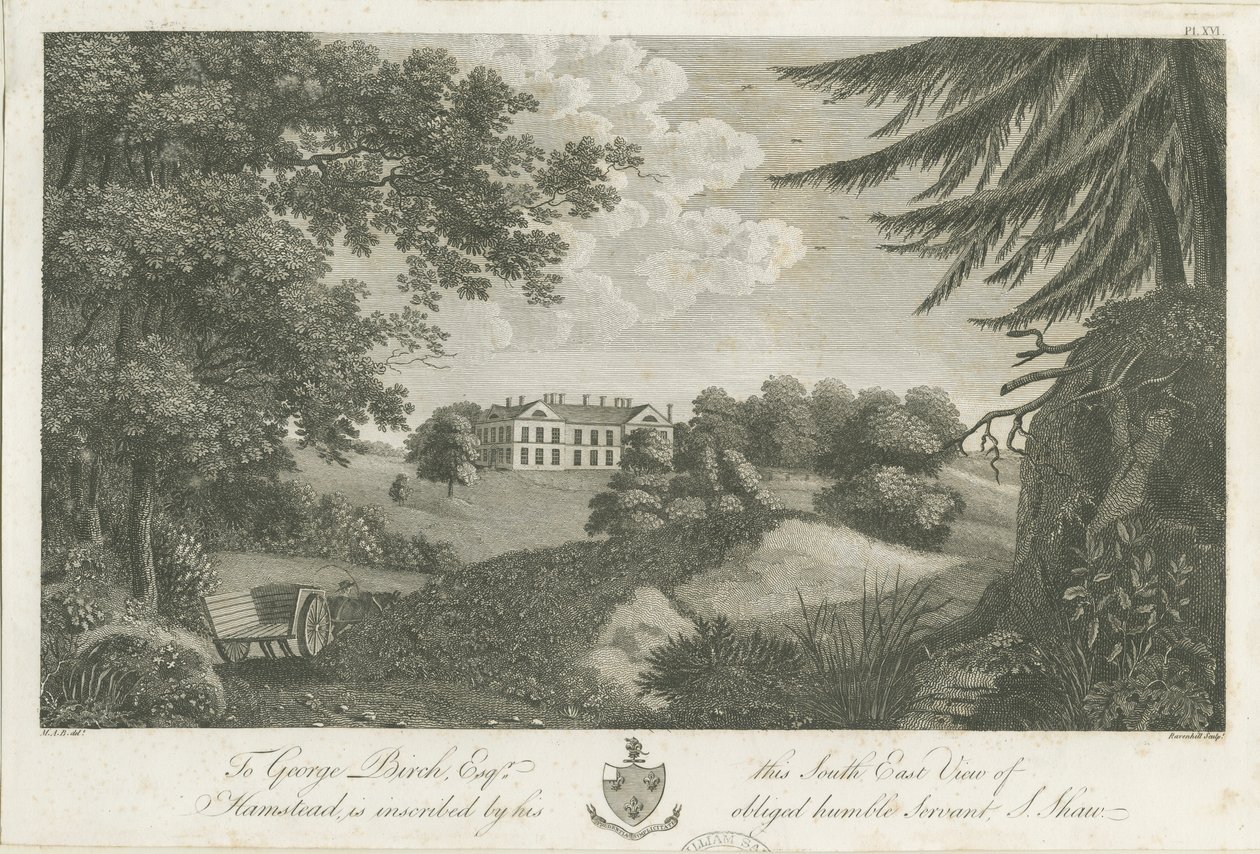 Hamstead Hall: rytina, nd [1762-1802] (tisk) od Stebbing Shaw