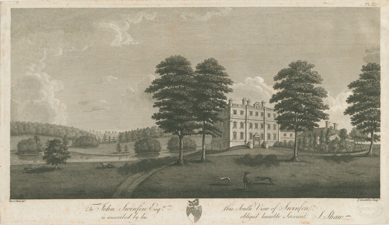 Swinfen Hall: rytina, nd [1762-1798] (tisk) od Stebbing Shaw