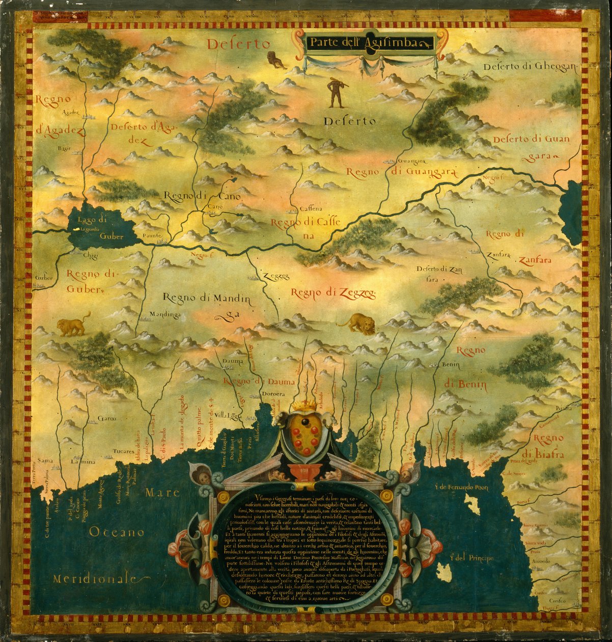Niger, Nigérie a Kamerun od Stefano Bonsignori 1589