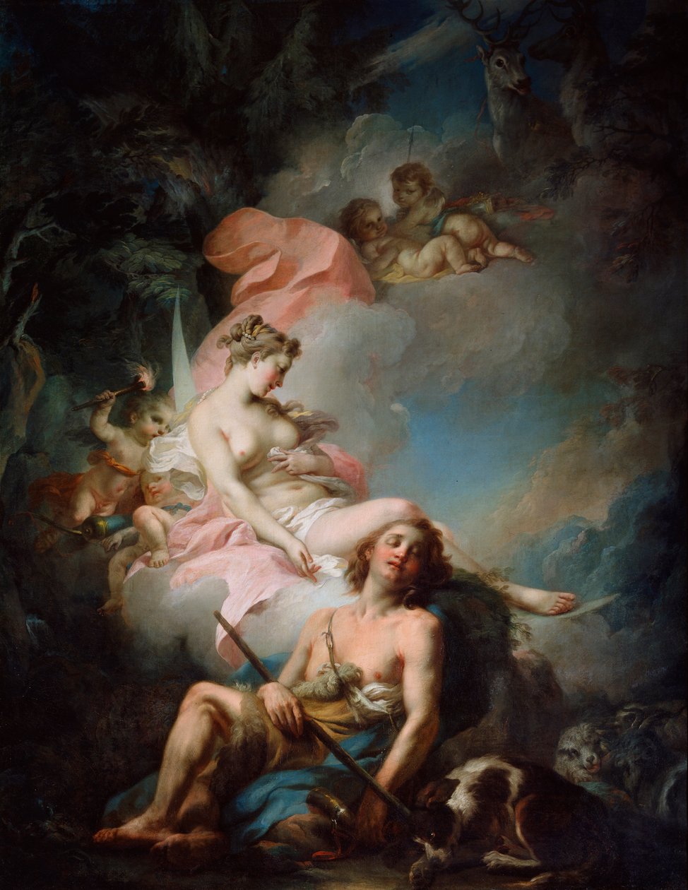 Selene a Endymion, 60. léta 18. století. od Stefano Torelli