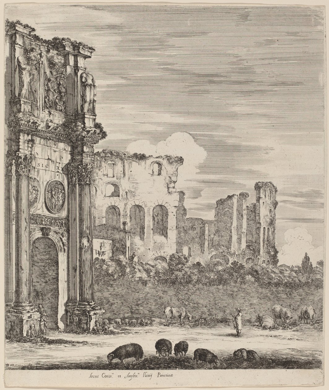 Konstantinův oblouk, 1656. od Stefano della Bella