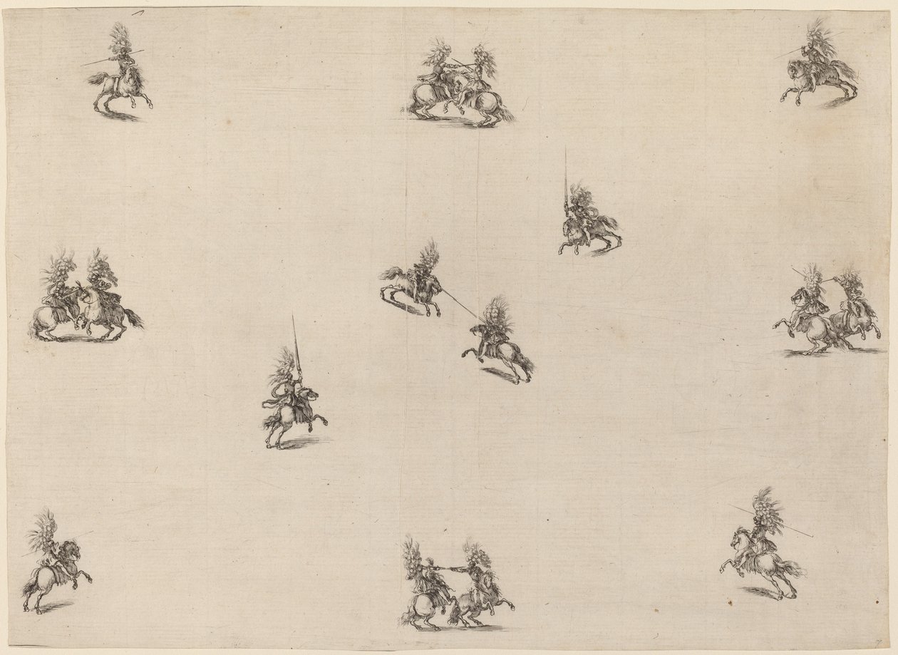 Boj s kavalíři, 1652. od Stefano della Bella